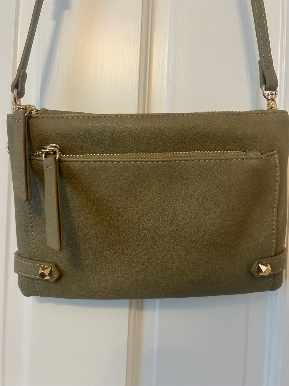 Antik Kraft Olive Green Crossbody with Gold Accents